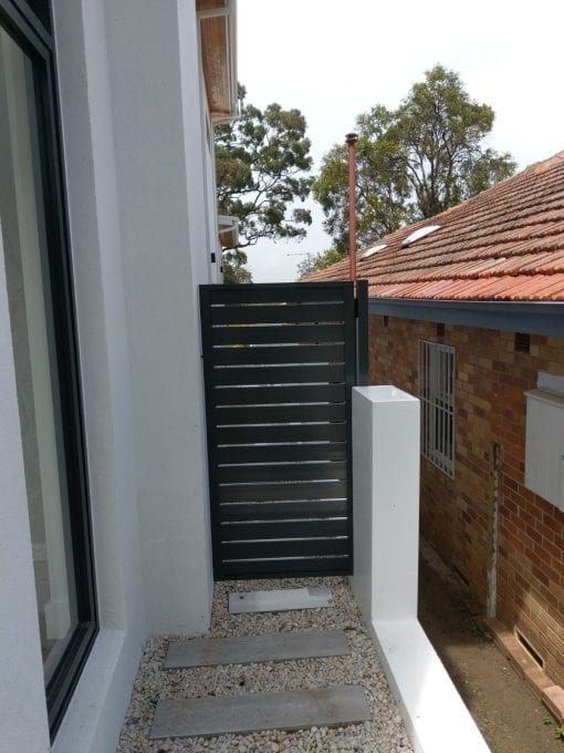 side Gate 90mm Slat Gate on side of House