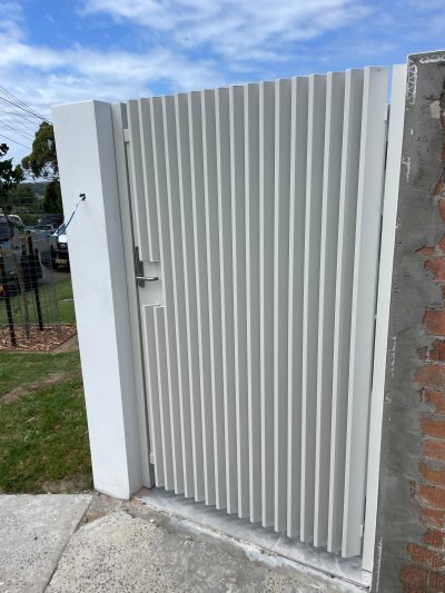 Angled Slat Fence and Gates